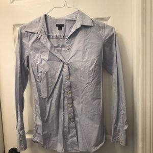 Ann Taylor - Perfect Button Down - Size 0 - Blue